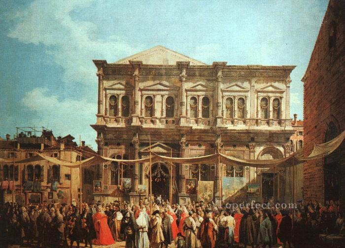 The Feast Day of St Roch Canaletto Oil Paintings